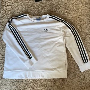 White Adidas Crew Neck